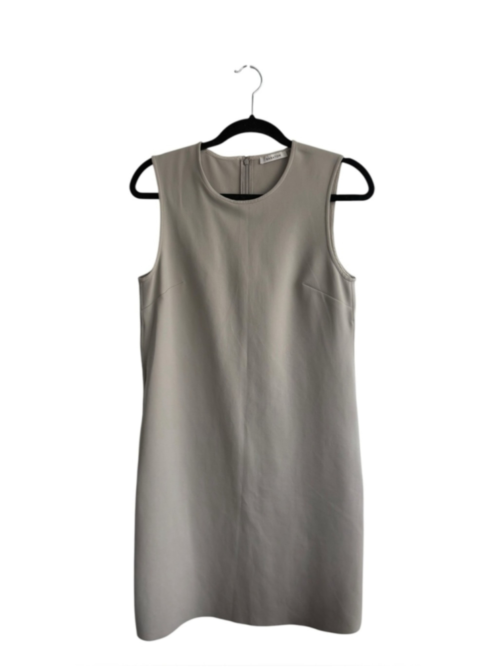 Babaton Aritzia Shift Dress Size 8 Taupe Sleeveless Minimalist Career Dress